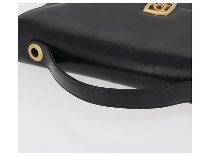 Borsa Christian Dior in pelle di vitello nera e oro Auth 176736 Nero D'oro - vista 7