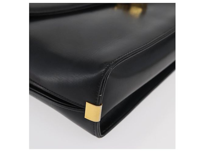 Borsa Christian Dior in pelle di vitello nera e oro Auth 176736 Nero D'oro - vista 9