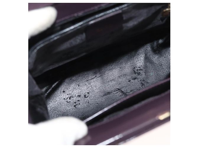 Bamboo Borsa a mano in bambù GUCCI patinata Bordeaux Oro 000 4781 0295 Auth 176222 D'oro Bordò - vista 10