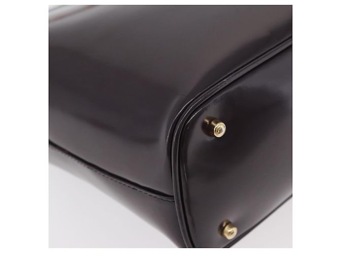 Bamboo Borsa a mano in bambù GUCCI patinata Bordeaux Oro 000 4781 0295 Auth 176222 D'oro Bordò - vista 16