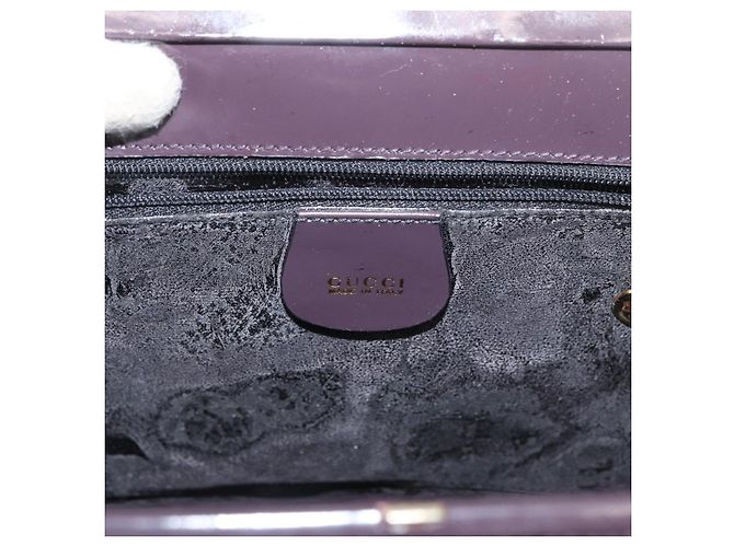Bamboo Borsa a mano in bambù GUCCI patinata Bordeaux Oro 000 4781 0295 Auth 176222 D'oro Bordò - vista 18