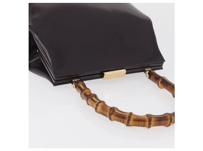 Bamboo Borsa a mano in bambù GUCCI patinata Bordeaux Oro 000 4781 0295 Auth 176222 D'oro Bordò - vista 6