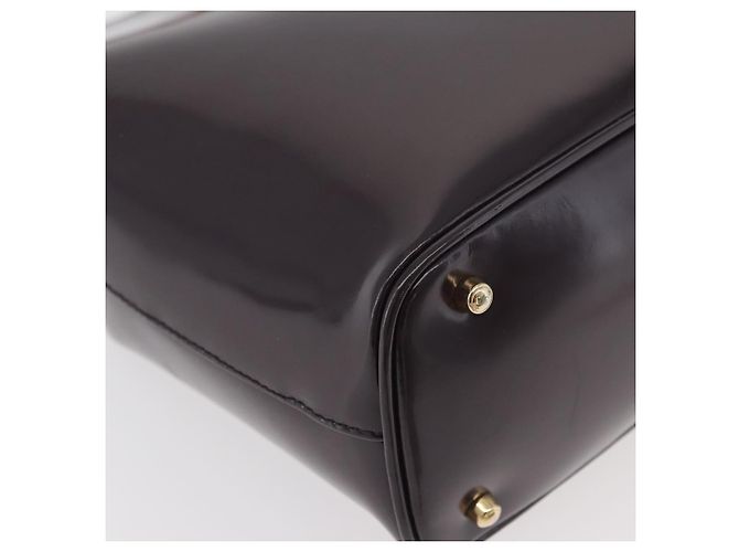 Bamboo Borsa a mano in bambù GUCCI patinata Bordeaux Oro 000 4781 0295 Auth 176222 D'oro Bordò - vista 8