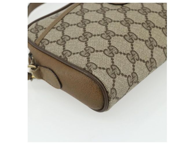 Borsa Sherry Line GG Supreme Web di GUCCI in PVC beige e oro 116 02 089 Auth ep14174 D'oro - vista 15