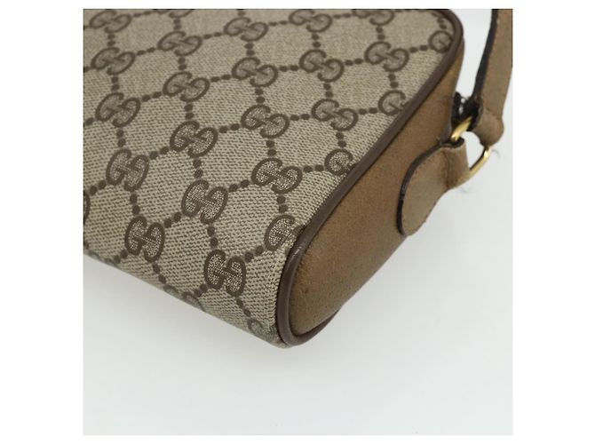 Borsa Sherry Line GG Supreme Web di GUCCI in PVC beige e oro 116 02 089 Auth ep14174 D'oro - vista 16