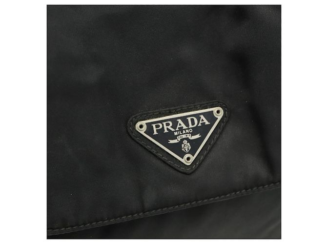 PRADA Backpack Nylon Black Silver Auth bs34471 Silvery - view 19
