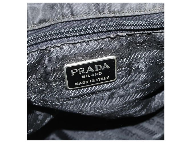 PRADA Backpack Nylon Black Silver Auth bs34471 Silvery - view 20