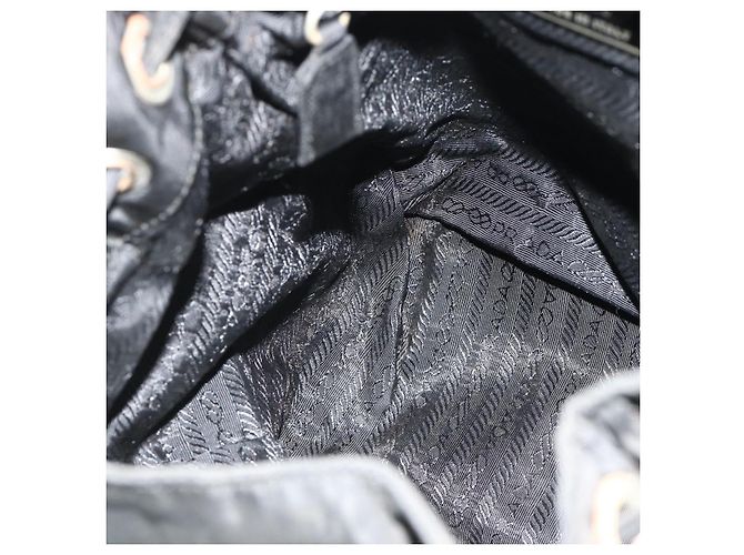 PRADA Backpack Nylon Black Silver Auth bs34471 Silvery - view 22