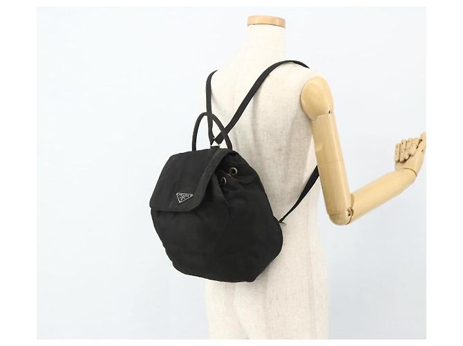 PRADA Backpack Nylon Black Silver Auth bs34471 Silvery - view 25