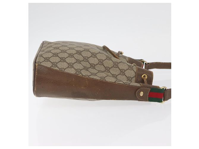 Borsa Sherry Line GG Supreme Web di GUCCI in PVC beige e oro 72 02 034 Auth 176268 D'oro - vista 3