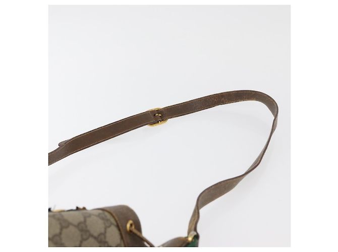 Borsa Sherry Line GG Supreme Web di GUCCI in PVC beige e oro 72 02 034 Auth 176268 D'oro - vista 8