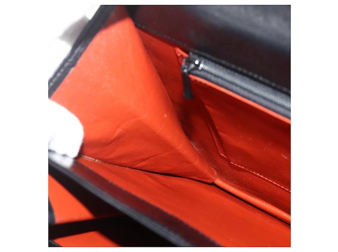 SAINT LAURENT Borsa a Spalla Pelle Nera Argento Auth 176228 Nero - vista 18