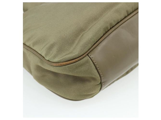 Borsa a Spalla GUCCI Bamboo Nylon 2way Khaki Argento 001 1638 Auth bs34731 Cachi - vista 10