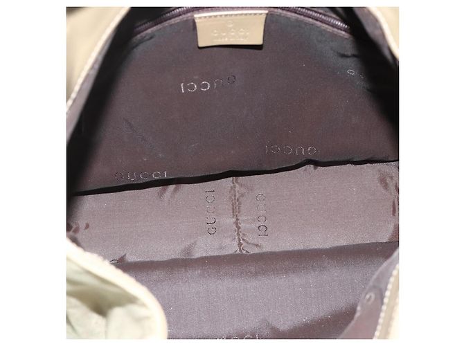Borsa a Spalla GUCCI Bamboo Nylon 2way Khaki Argento 001 1638 Auth bs34731 Cachi - vista 11