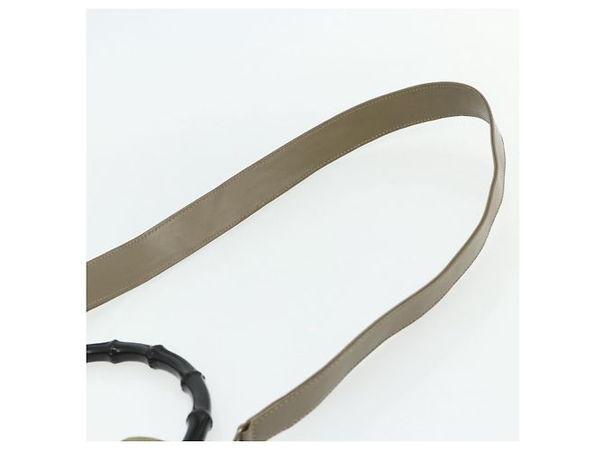 Borsa a Spalla GUCCI Bamboo Nylon 2way Khaki Argento 001 1638 Auth bs34731 Cachi - vista 14