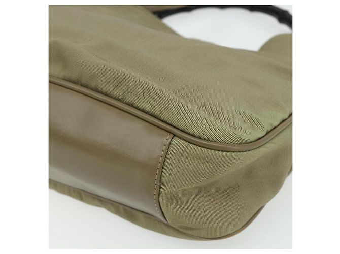 Borsa a Spalla GUCCI Bamboo Nylon 2way Khaki Argento 001 1638 Auth bs34731 Cachi - vista 15