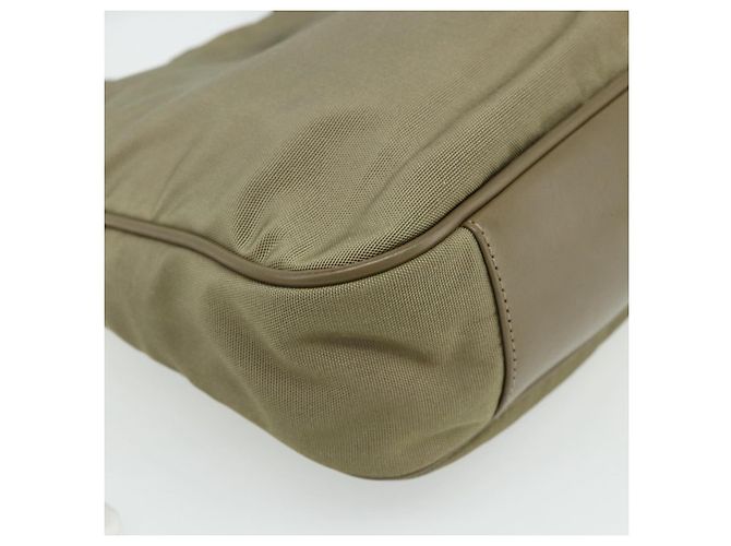 Borsa a Spalla GUCCI Bamboo Nylon 2way Khaki Argento 001 1638 Auth bs34731 Cachi - vista 16