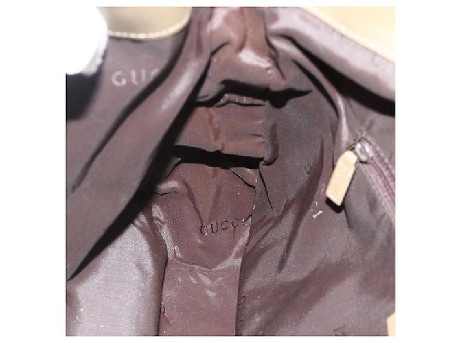 Borsa a Spalla GUCCI Bamboo Nylon 2way Khaki Argento 001 1638 Auth bs34731 Cachi - vista 20