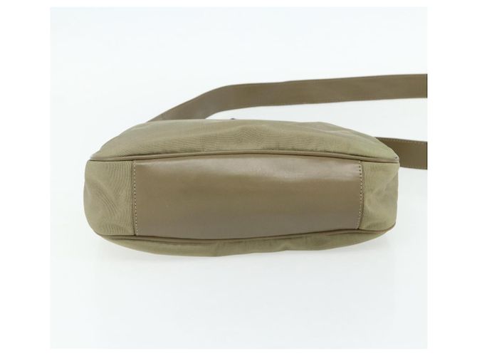Borsa a Spalla GUCCI Bamboo Nylon 2way Khaki Argento 001 1638 Auth bs34731 Cachi - vista 5