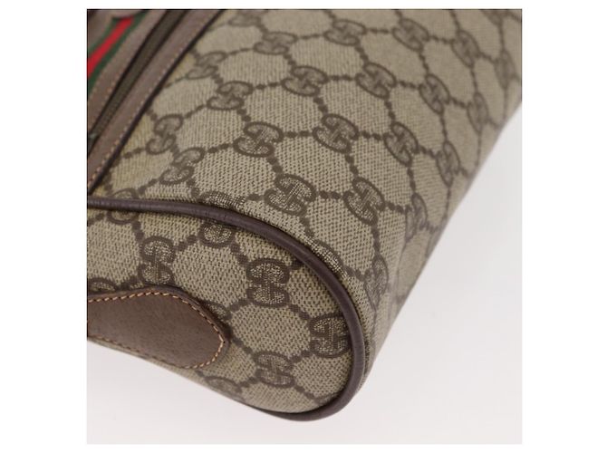Borsa Sherry Line GG Supreme Web di GUCCI in PVC beige e oro 001 44 6655 Auth ep14411 D'oro - vista 14