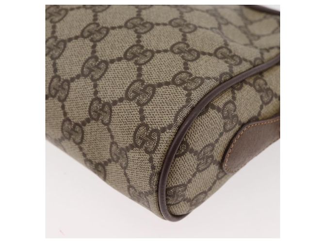 Borsa Sherry Line GG Supreme Web di GUCCI in PVC beige e oro 001 44 6655 Auth ep14411 D'oro - vista 17