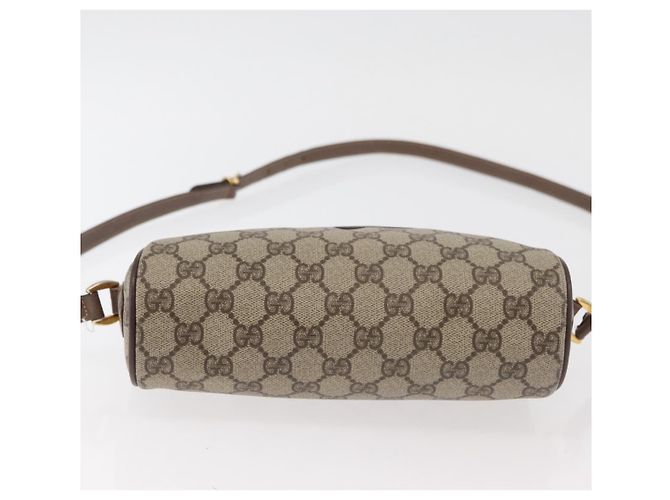 Borsa Sherry Line GG Supreme Web di GUCCI in PVC beige e oro 001 44 6655 Auth ep14411 D'oro - vista 5