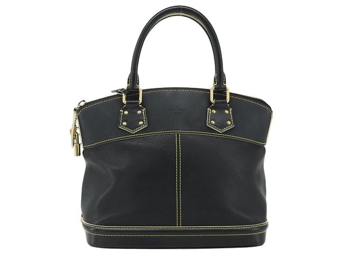 LOUIS VUITTON Borsa a Mano Suhari Lockit PM in Pelle Nera M91888 LV Auth ka4094A Nero - vista 13
