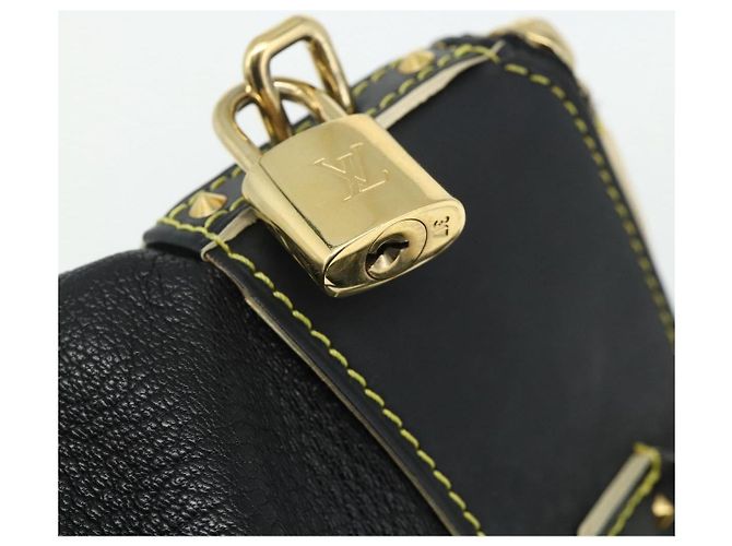 LOUIS VUITTON Borsa a Mano Suhari Lockit PM in Pelle Nera M91888 LV Auth ka4094A Nero - vista 18