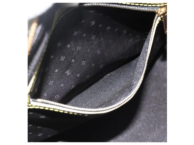 LOUIS VUITTON Borsa a Mano Suhari Lockit PM in Pelle Nera M91888 LV Auth ka4094A Nero - vista 24