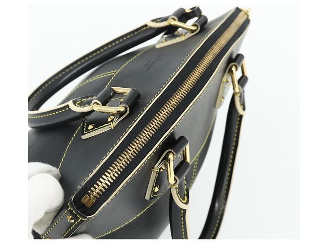 LOUIS VUITTON Borsa a Mano Suhari Lockit PM in Pelle Nera M91888 LV Auth ka4094A Nero - vista 6