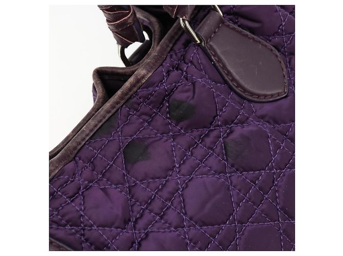 Borsa Canage in nylon viola argento autentica 176132 Christian Dior Porpora - vista 10
