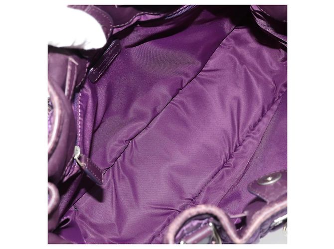 Borsa Canage in nylon viola argento autentica 176132 Christian Dior Porpora - vista 11