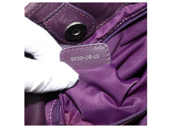 Borsa Canage in nylon viola argento autentica 176132 Christian Dior Porpora - vista 12
