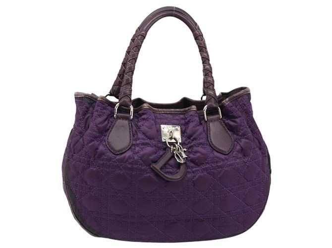 Borsa Canage in nylon viola argento autentica 176132 Christian Dior Porpora - vista 13