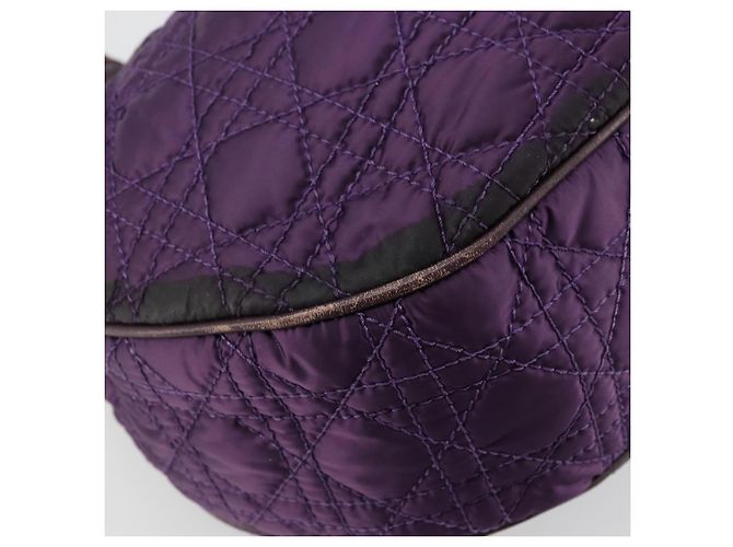Borsa Canage in nylon viola argento autentica 176132 Christian Dior Porpora - vista 14