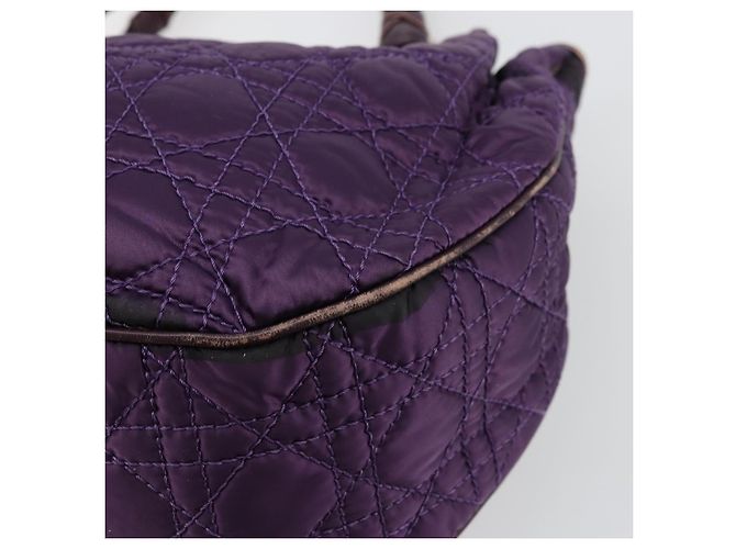 Borsa Canage in nylon viola argento autentica 176132 Christian Dior Porpora - vista 15