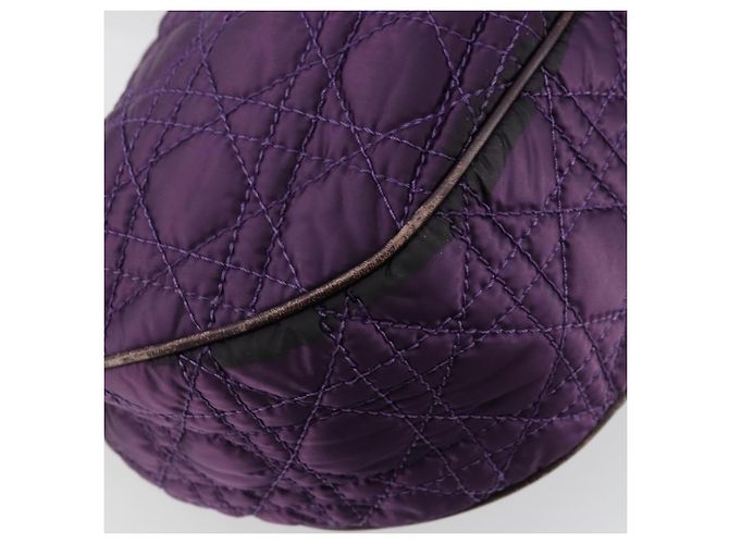 Borsa Canage in nylon viola argento autentica 176132 Christian Dior Porpora - vista 16