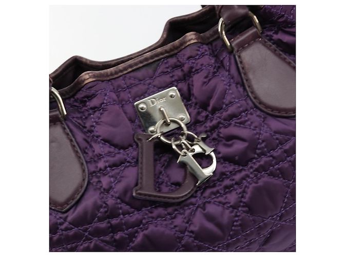 Borsa Canage in nylon viola argento autentica 176132 Christian Dior Porpora - vista 17