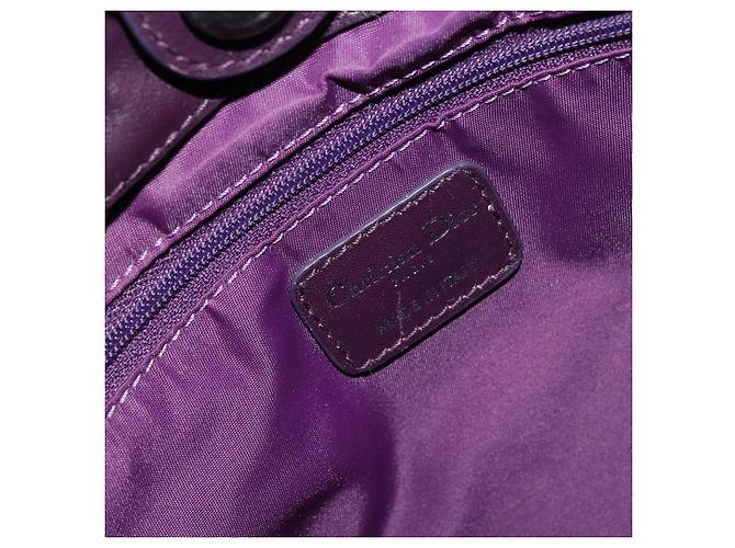 Borsa Canage in nylon viola argento autentica 176132 Christian Dior Porpora - vista 18