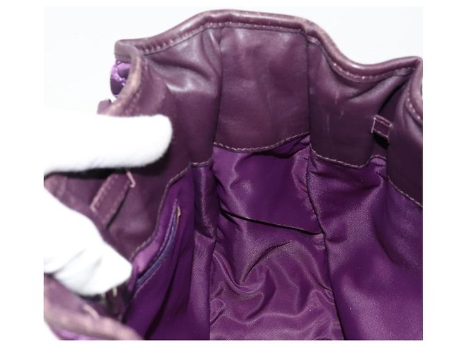 Borsa Canage in nylon viola argento autentica 176132 Christian Dior Porpora - vista 19