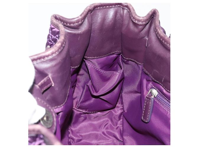 Borsa Canage in nylon viola argento autentica 176132 Christian Dior Porpora - vista 20