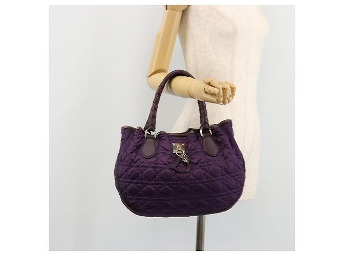 Borsa Canage in nylon viola argento autentica 176132 Christian Dior Porpora - vista 23