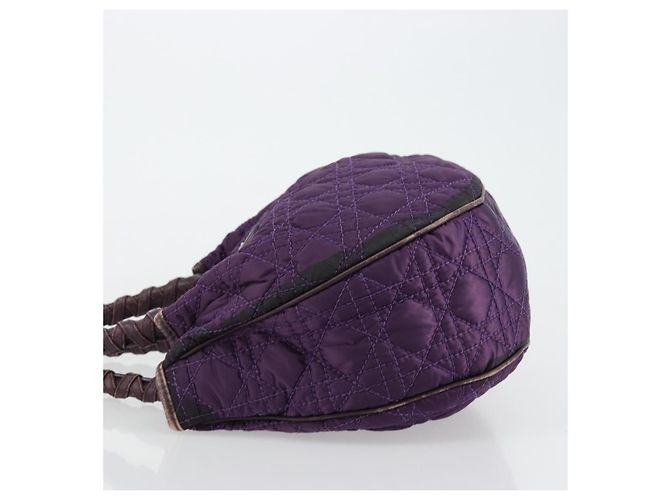 Borsa Canage in nylon viola argento autentica 176132 Christian Dior Porpora - vista 4