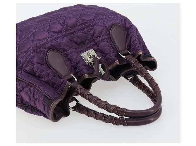 Borsa Canage in nylon viola argento autentica 176132 Christian Dior Porpora - vista 6