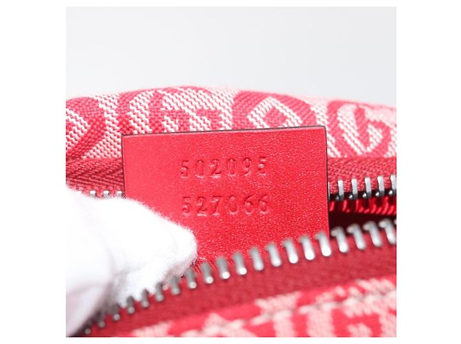 Sac banane pour enfants GUCCI Sherry Line en toile bleu marine et rouge 502095 Auth bs34662 - vue 12