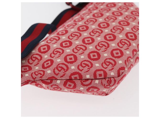Sac banane pour enfants GUCCI Sherry Line en toile bleu marine et rouge 502095 Auth bs34662 - vue 15