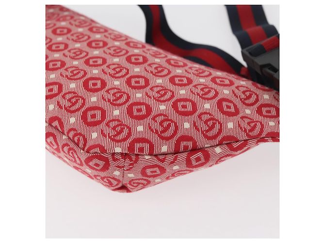 Sac banane pour enfants GUCCI Sherry Line en toile bleu marine et rouge 502095 Auth bs34662 - vue 16