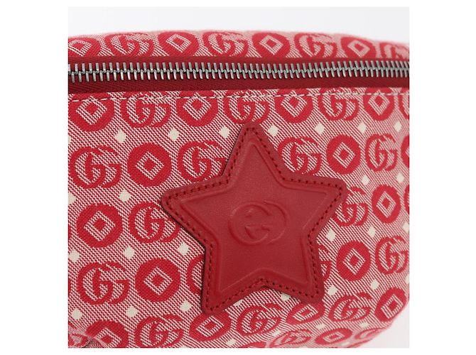 Sac banane pour enfants GUCCI Sherry Line en toile bleu marine et rouge 502095 Auth bs34662 - vue 17