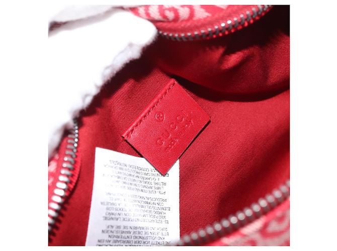 Sac banane pour enfants GUCCI Sherry Line en toile bleu marine et rouge 502095 Auth bs34662 - vue 18