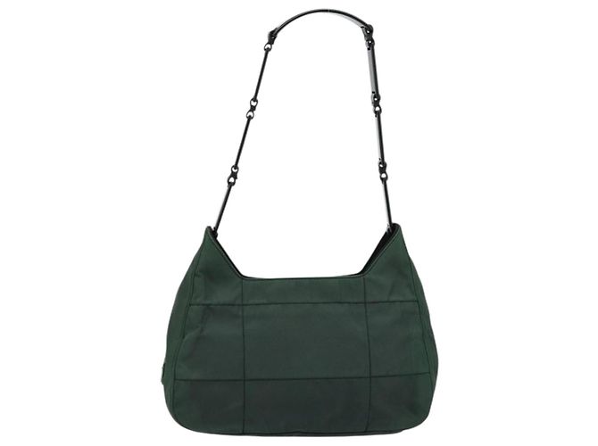 Sac à épaule PRADA en nylon vert argent authentique bs34473 Argenté - vue 13